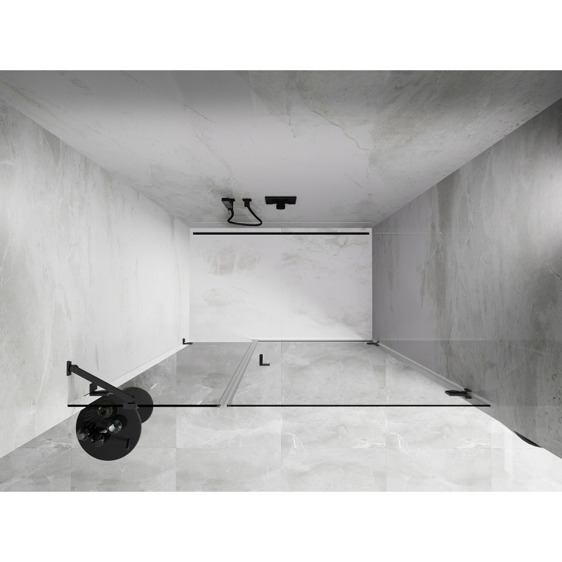 Mexen Lunar-B Duschdrehtüren rechts 145 cm, transparent, gebürstetes Gun Gray - 832S-145-050-66-00-P
