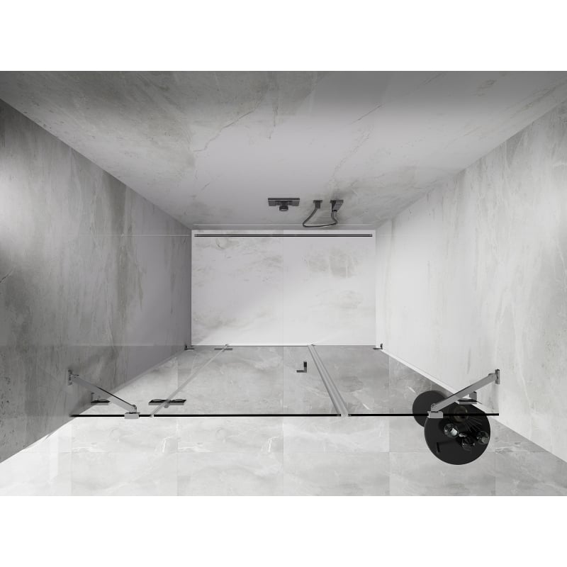 Mexen Lunar Duschdrehtür links 135 cm, transparent, chrom - 834S-135-050-01-00-L