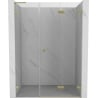 Mexen Lunar-F L Falttür Dusche rechts 120 cm, transparent, gold gebürstet - 836SL-120-050-55-00-P
