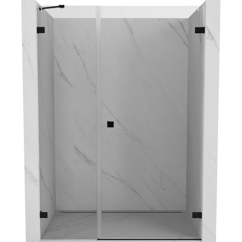 Mexen Lunar-B Duschabtrennung rechts öffnend 135 cm, transparent, schwarz - 832S-135-050-70-00-P