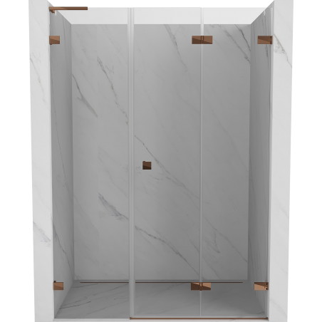 Mexen Lunar-F L Duschfaltür rechts 110 cm, transparent, Roségold - 836SL-110-050-60-00-P