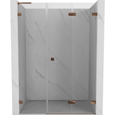 Mexen Lunar-F L Falttüren rechte Duschwand 120 cm, transparent, Roségold - 836SL-120-050-60-00-P
