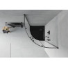 Mexen Rio Halbrunde Duschkabine 80 x 80 cm, Mattglas, Schwarz + Flat Duschwanne, Schwarz - 863-080-080-70-30-4170B