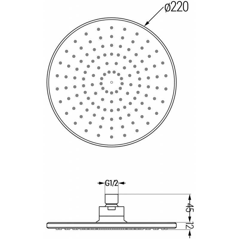 Mexen D-40 Regendusche 22 cm, Chrom - 79740-00