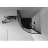 Mexen Rio Duschkabine halbrund 90 x 90 cm, grafit, schwarz + Duschwanne Flat, schwarz - 863-090-090-70-40-4170B