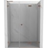 Mexen Lunar-F L falttür Dusche rechts 115 cm, transparent, gebürstetes Kupfer - 836SL-115-050-65-00-P