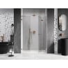 Mexen Lunar-F L falttür Dusche rechts 115 cm, transparent, gebürstetes Kupfer - 836SL-115-050-65-00-P