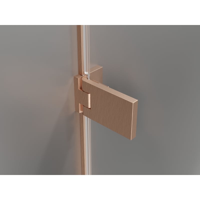 Mexen Lunar-F L klappbare Duschwand rechts 120 cm, transparent, gebürstetes Kupfer - 836SL-120-050-65-00-P