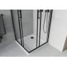 Mexen Rio quadratische Duschkabine 70 x 70 cm, transparent, schwarz + Flat Duschwanne, weiß - 860-070-070-70-00-4010B