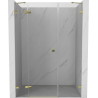 Mexen Lunar Duschdrehtür Linksanschlag 125 cm, transparent, gold - 834S-125-050-50-00-L