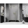 Mexen Lunar Duschdrehtür Links 130 cm, Transparent, Gold - 834S-130-050-50-00-L