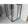 Mexen Rio quadratische Duschkabine 90 x 90 cm, transparent, schwarz + Flat Duschwanne, weiß - 860-090-090-70-00-4010B