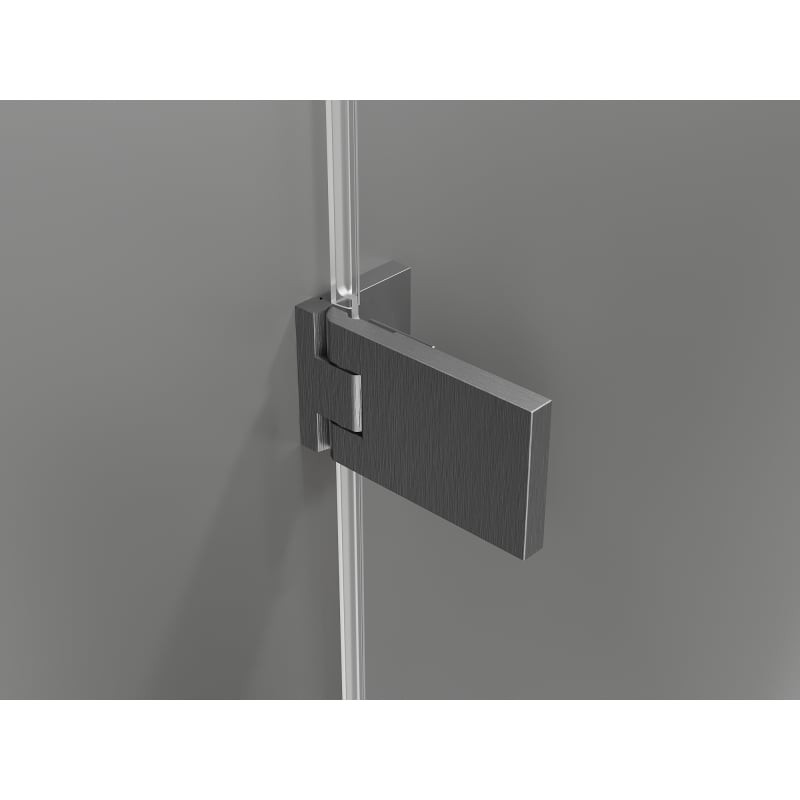 Mexen Lunar-F L klappbare Duschkabinentür rechts 110 cm, transparent, gun gray gebürstet - 836SL-110-050-66-00-P
