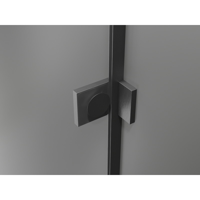 Mexen Lunar-F L klappbare Duschkabinentür rechts 110 cm, transparent, gun gray gebürstet - 836SL-110-050-66-00-P