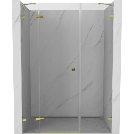 Mexen Lunar Duschpendeltür links 145 cm, transparent, gold - 834S-145-050-50-00-L