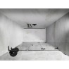 Mexen Lunar-F L faltbare Duschabtrennung rechts 115 cm, transparent, gebürstet Gun Gray - 836SL-115-050-66-00-P