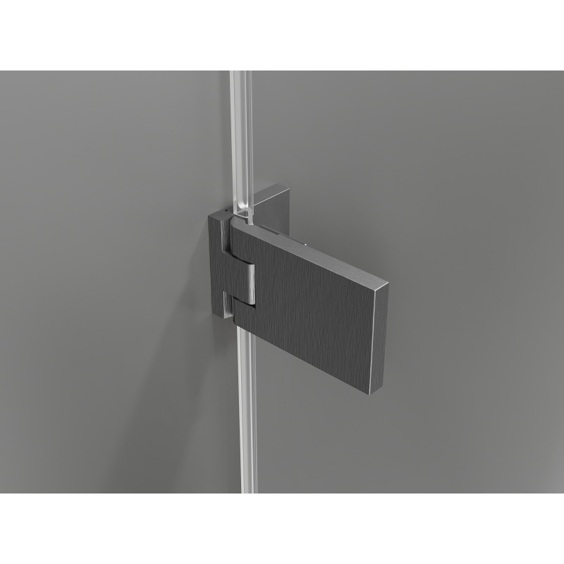 Mexen Lunar-F L faltbare Duschkabinentür rechts 120 cm, transparent, gebürstetes Gun Gray - 836SL-120-050-66-00-P