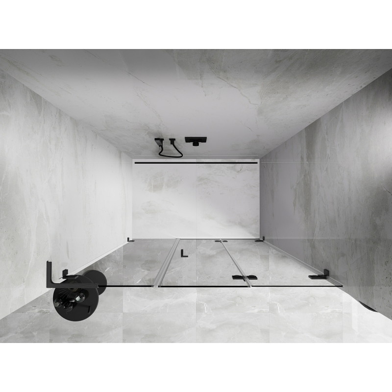 Mexen Lunar-F L faltbare Duschkabinentür rechts 120 cm, transparent, gebürstetes Gun Gray - 836SL-120-050-66-00-P