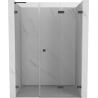 Mexen Lunar-F L Falttür für Dusche rechts 135 cm, transparent, gun grau gebürstet - 836SL-135-050-66-00-P