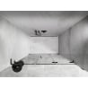 Mexen Lunar-F L falttür Duschkabine rechts 145 cm, transparent, gebürstet gun gray - 836SL-145-050-66-00-P