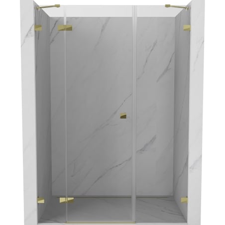 Mexen Lunar Duschschwingtür links 160 cm, transparent, gold - 834S-160-050-50-00-L