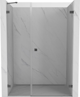 Mexen Lunar-B Duschdrehtür rechts 135 cm, transparent, Gun Metal - 832S-135-050-95-00-P