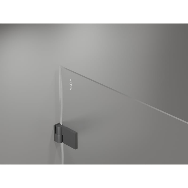 Mexen Lunar-B Duschdrehtür rechts 145 cm, transparent, Gun Metal - 832S-145-050-95-00-P