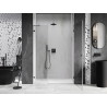 Mexen Lunar-B Duschdrehtür Rechts 150 cm, transparent, Gun Metal - 832S-150-050-95-00-P