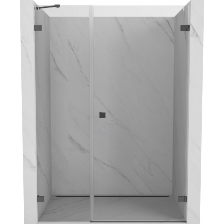 Mexen Lunar-B Duschdrehtür Rechts 150 cm, transparent, Gun Metal - 832S-150-050-95-00-P