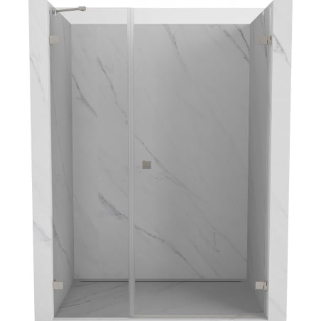 Mexen Lunar-B Duschdrehtür rechts 110 cm, transparent, gebürstetes Nickel - 832S-110-050-97-00-P