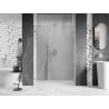 Mexen Lunar-B Duschdrehtür rechts 130 cm, transparent, gebürsteter Nickel - 832S-130-050-97-00-P