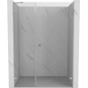 Mexen Lunar-B Duschdrehtür rechts 150 cm, transparent, gebürstetes Nickel - 832S-150-050-97-00-P