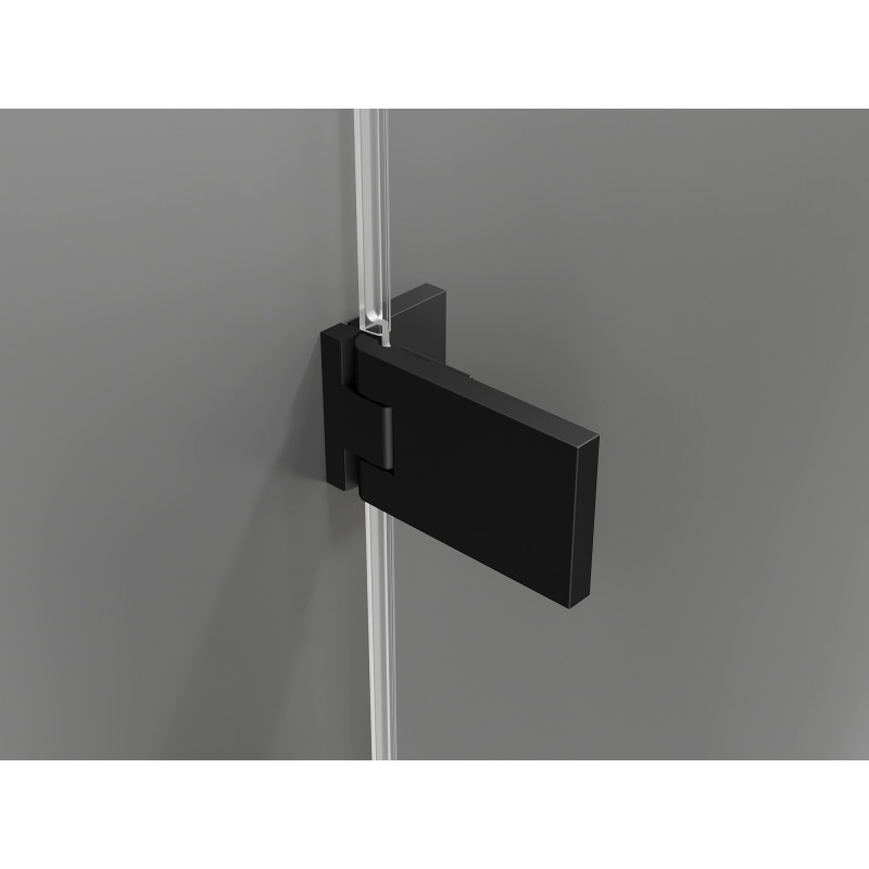 Mexen Lunar-F L Falttür Dusche rechts 145 cm, transparent, schwarz - 836SL-145-050-70-00-P