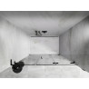 Mexen Lunar-F L Faltbare Duschabtrennung rechts 150 cm, transparent, schwarz - 836SL-150-050-70-00-P