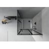 Mexen Rio quadratische Duschkabine 90 x 90 cm, grafit, schwarz + Flat Duschwanne, weiß - 860-090-090-70-40-4010B