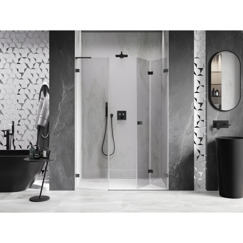 Mexen Lunar-F L Falttür rechts 115 cm, transparent, Gun Metal - 836SL-115-050-95-00-P