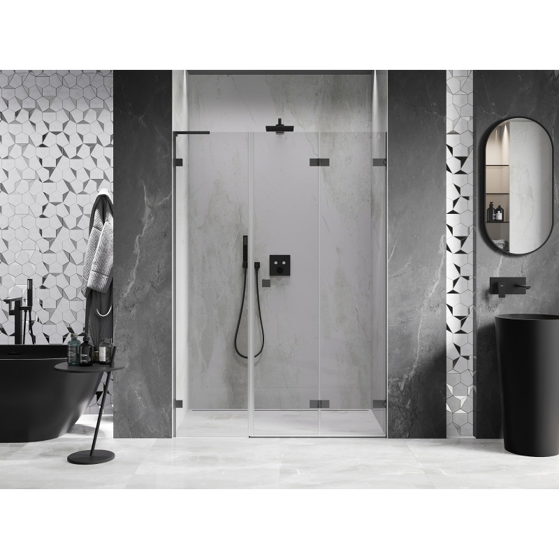 Mexen Lunar-F L Falttür rechts 115 cm, transparent, Gun Metal - 836SL-115-050-95-00-P