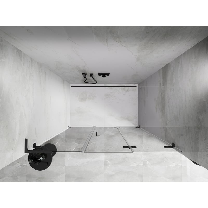 Mexen Lunar-F L Falttür rechts 115 cm, transparent, Gun Metal - 836SL-115-050-95-00-P
