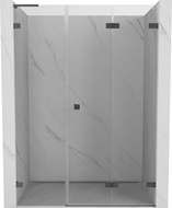 Mexen Lunar-F L Falttür für rechte Dusche 120 cm, transparent, Gun Metal - 836SL-120-050-95-00-P