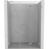 Mexen Lunar-F L Falttür für Dusche rechts 110 cm, transparent, gebürsteter Nickel - 836SL-110-050-97-00-P