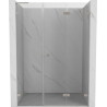 Mexen Lunar-F L Falttür Dusche rechts 125 cm, transparent, gebürsteter Nickel - 836SL-125-050-97-00-P