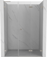 Mexen Lunar-F L Falttür rechte Duschabtrennung 140 cm, transparent, gebürsteter Nickel - 836SL-140-050-97-00-P