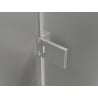 Mexen Lunar-F L rechte faltbare Duschabtrennung 145 cm, transparent, gebürstetes Nickel - 836SL-145-050-97-00-P