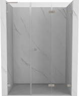Mexen Lunar-F L rechte faltbare Duschabtrennung 145 cm, transparent, gebürstetes Nickel - 836SL-145-050-97-00-P