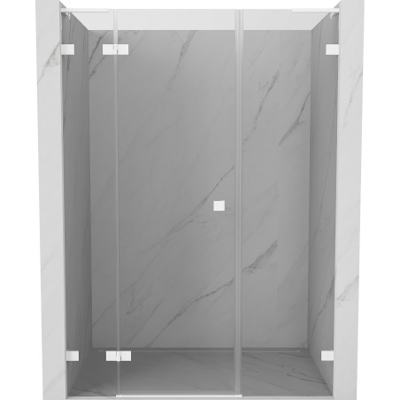 Mexen Lunar L Duschpendeltür links 130 cm, transparent, weiß - 834SL-130-050-20-00-L