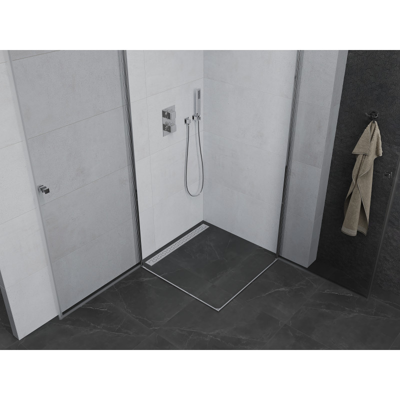 Mexen Pretoria Duo Duschkabine, schwenkbar, 90 x 90 cm, transparent, Chrom - 852-090-090-02-00