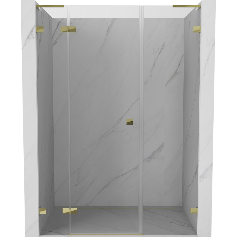 Mexen Lunar L Duschdrehtür links 120 cm, transparent, gold - 834SL-120-050-50-00-L