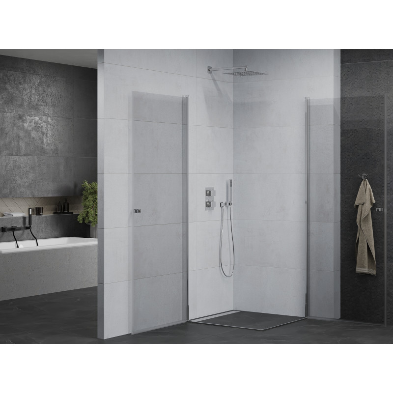 Mexen Pretoria Duo Duschkabine, schwenkbar, 90 x 90 cm, transparent, Chrom - 852-090-090-02-00