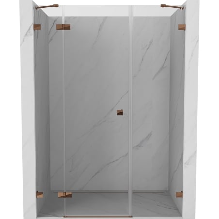 Mexen Lunar Duschdrehtür links 120 cm, transparent, Roségold - 834S-120-050-60-00-L