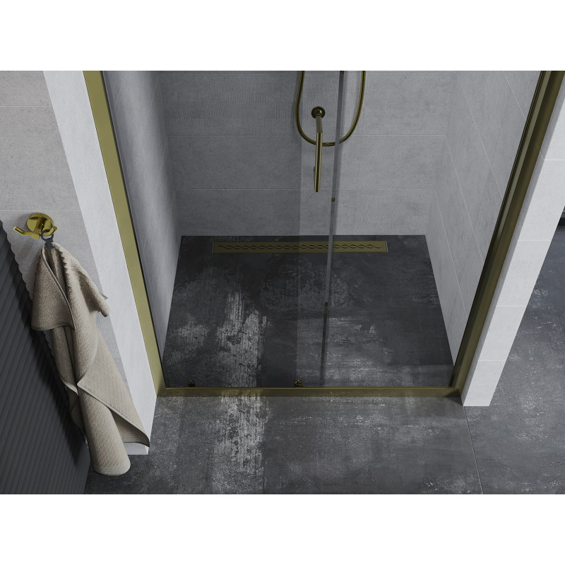 Mexen Apia Schiebetür für Dusche 95 cm, transparent, gold - 845-095-000-50-00